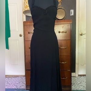 Reformation Black MIDI Dress